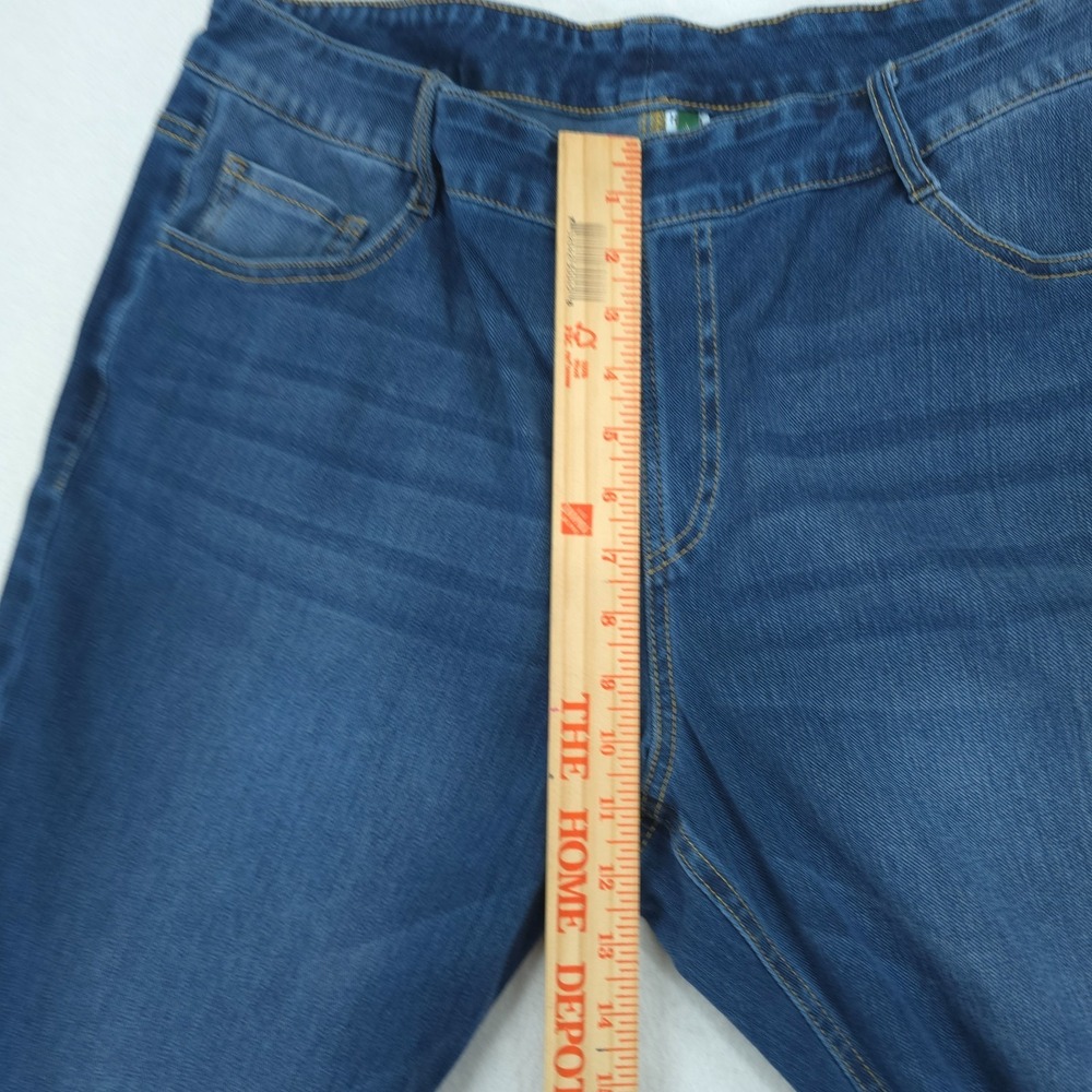 Halara Flex Women's 1X Blue High Rise Straight Leg Stretch Jeans Comfort Casual - Picture 5 of 9